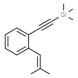 ChemSpider 2D Image | Trimethyl{[2-(2-methyl-1-propen-1-yl)phenyl]ethynyl}silane | C15H20Si