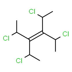ChemSpider 2D Image | 2,5-Dichloro-3,4-bis(1-chloroethyl)-3-hexene | C10H16Cl4