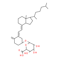 ChemSpider 2D Image | (5E,7E)-9,10-Secocholesta-5,7,10-trien-3-yl hexopyranosiduronic acid | C33H52O7