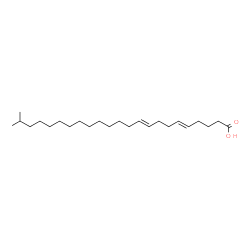 ChemSpider 2D Image | (5E,9E)-22-Methyl-5,9-tricosadienoic acid | C24H44O2