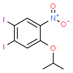 ChemSpider 2D Image | 1,2-Diiodo-4-isopropoxy-5-nitrobenzene | C9H9I2NO3