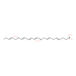 ChemSpider 2D Image | (4E,7E,11E,13E,15E,19E)-10,17-Dihydroxy-4,7,11,13,15,19-docosahexaenoic acid | C22H32O4