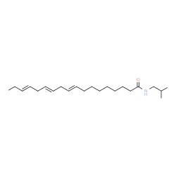 ChemSpider 2D Image | (9E,12E,15E)-N-Isobutyl-9,12,15-octadecatrienamide | C22H39NO