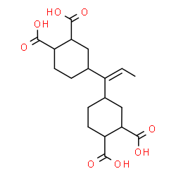 ChemSpider 2D Image | 4,4'-(1-Propene-1,1-diyl)di(1,2-cyclohexanedicarboxylic acid) | C19H26O8