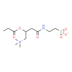 ChemSpider 2D Image | 2-{[3-(Propionyloxy)-4-(trimethylammonio)butanoyl]amino}ethanesulfonate | C12H24N2O6S