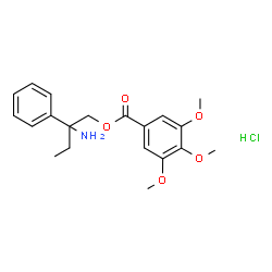 ChemSpider 2D Image | 2-Amino-2-phenylbutyl 3,4,5-trimethoxybenzoate hydrochloride (1:1) | C20H26ClNO5