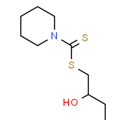 ChemSpider 2D Image | 2-Hydroxybutyl 1-piperidinecarbodithioate | C10H19NOS2