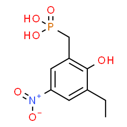 ChemSpider 2D Image | (3-Ethyl-2-hydroxy-5-nitrobenzyl)phosphonic acid | C9H12NO6P