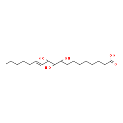 ChemSpider 2D Image | (12E)-9,10,11-Trihydroxy-12-octadecenoic acid | C18H34O5