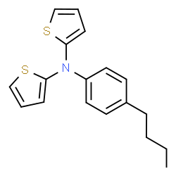 ChemSpider 2D Image | N-(4-Butylphenyl)-N-(2-thienyl)-2-thiophenamine | C18H19NS2