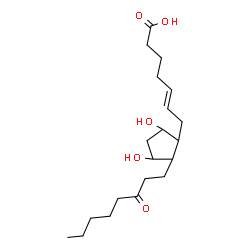 ChemSpider 2D Image | (5E)-9,11-Dihydroxy-15-oxoprost-5-en-1-oic acid | C20H34O5