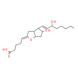 ChemSpider 2D Image | (5Z,13E)-11,15-Dihydroxy-6,9-epoxyprosta-5,13-dien-1-oic acid | C20H32O5
