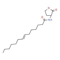 ChemSpider 2D Image | (7E)-N-(2-Oxotetrahydro-3-furanyl)-7-tetradecenamide | C18H31NO3