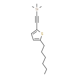 ChemSpider 2D Image | [(5-Hexyl-2-thienyl)ethynyl](trimethyl)silane | C15H24SSi