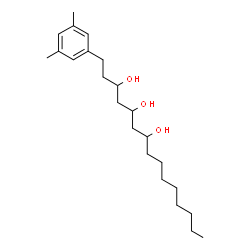 ChemSpider 2D Image | 1-(3,5-Dimethylphenyl)-3,5,7-pentadecanetriol | C23H40O3
