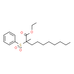 ChemSpider 2D Image | Ethyl 2-methyl-2-(phenylsulfonyl)decanoate | C19H30O4S