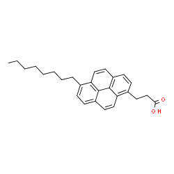 ChemSpider 2D Image | 3-(6-Octyl-1-pyrenyl)propanoic acid | C27H30O2