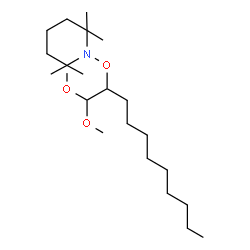 ChemSpider 2D Image | 1-[(1,1-Dimethoxy-2-undecanyl)oxy]-2,2,6,6-tetramethylpiperidine | C22H45NO3