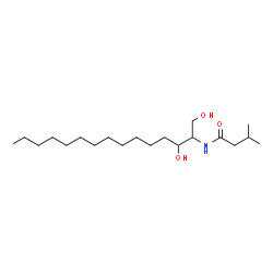 ChemSpider 2D Image | N-(1,3-Dihydroxy-2-pentadecanyl)-3-methylbutanamide | C20H41NO3