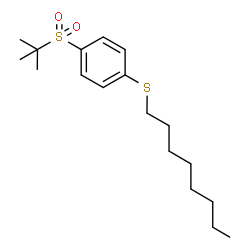 ChemSpider 2D Image | 1-[(2-Methyl-2-propanyl)sulfonyl]-4-(octylsulfanyl)benzene | C18H30O2S2