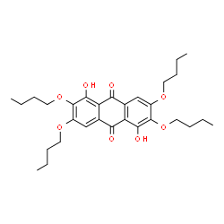ChemSpider 2D Image | 2,3,6,7-Tetrabutoxy-1,5-dihydroxy-9,10-anthraquinone | C30H40O8