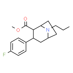 ChemSpider 2D Image | Methyl 3-(4-fluorophenyl)-8-propyl-8-azabicyclo[3.2.1]octane-2-carboxylate | C18H24FNO2