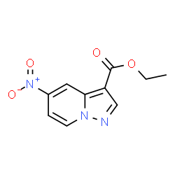 ChemSpider 2D Image | Ethyl 5-nitropyrazolo[1,5-a]pyridine-3-carboxylate | C10H9N3O4