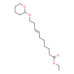 ChemSpider 2D Image | Ethyl (7E)-10-(tetrahydro-2H-pyran-2-yloxy)-7-decenoate | C17H30O4
