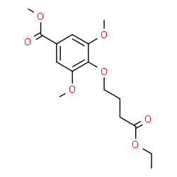 ChemSpider 2D Image | Methyl 4-(4-ethoxy-4-oxobutoxy)-3,5-dimethoxybenzoate | C16H22O7