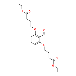 ChemSpider 2D Image | Diethyl 4,4'-[(2-formyl-1,3-phenylene)bis(oxy)]dibutanoate | C19H26O7