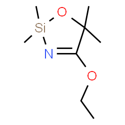 ChemSpider 2D Image | 4-Ethoxy-2,2,5,5-tetramethyl-2,5-dihydro-1,3,2-oxazasilole | C8H17NO2Si