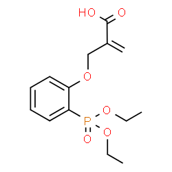 ChemSpider 2D Image | 2-{[2-(Diethoxyphosphoryl)phenoxy]methyl}acrylic acid | C14H19O6P