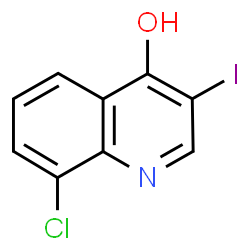 ChemSpider 2D Image | 8-Chloro-3-iodo-4-quinolinol | C9H5ClINO