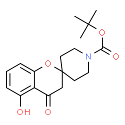 ChemSpider 2D Image | 1’-t-butoxycarbonyl-5-hydroxy-spiro[chroman-2,4’-piperidin]-4-one | C18H23NO5