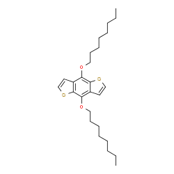ChemSpider 2D Image | 4,8-Bis(octyloxy)benzo[1,2-b:4,5-b']dithiophene | C26H38O2S2