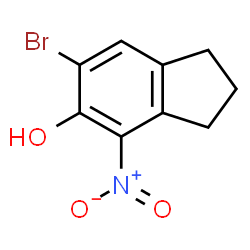 ChemSpider 2D Image | 6-Bromo-4-nitro-5-indanol | C9H8BrNO3