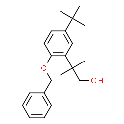 ChemSpider 2D Image | 2-[2-(Benzyloxy)-5-(2-methyl-2-propanyl)phenyl]-2-methyl-1-propanol | C21H28O2