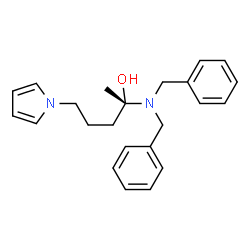 ChemSpider 2D Image | (S)-2-(Dibenzylamino)-5-(1H-pyrrol-1-yl)pentan-2-ol | C23H28N2O