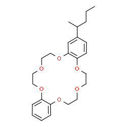 ChemSpider 2D Image | 2-(2-Pentanyl)-6,7,9,10,17,18,20,21-octahydrodibenzo[b,k][1,4,7,10,13,16]hexaoxacyclooctadecine | C25H34O6