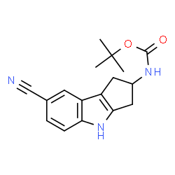 ChemSpider 2D Image | tert-Butyl (7-cyano-1,2,3,4-tetrahydrocyclopenta[b]indol-2-yl)carbamate | C17H19N3O2