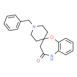 ChemSpider 2D Image | 1'-Benzyl-3H-spiro[1,5-benzoxazepine-2,4'-piperidin]-4(5H)-one | C20H22N2O2
