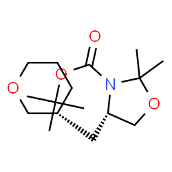 ChemSpider 2D Image | (S)-tert-Butyl 2,2-dimethyl-4-(((R)-tetrahydro-2H-pyran-3-yl)methyl)oxazolidine-3-carboxylate | C16H29NO4