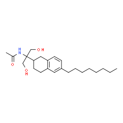 ChemSpider 2D Image | N-[1,3-Dihydroxy-2-(6-octyl-1,2,3,4-tetrahydro-2-naphthalenyl)-2-propanyl]acetamide | C23H37NO3