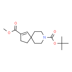 ChemSpider 2D Image | 8-tert-Butyl 2-methyl 8-azaspiro[4.5]dec-1-ene-2,8-dicarboxylate | C16H25NO4