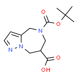 ChemSpider 2D Image | 7,8-Dihydro-4H,6H-1,5,8a-triaza-azulene-5,7-dicarboxylic acid 5-tert-butyl ester | C13H19N3O4