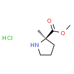 ChemSpider 2D Image | Methyl 2-methyl-D-prolinate hydrochloride (1:1) | C7H14ClNO2