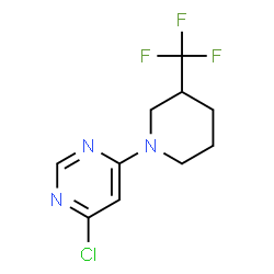ChemSpider 2D Image | 4-Chloro-6-[3-(trifluoromethyl)-1-piperidinyl]pyrimidine | C10H11ClF3N3