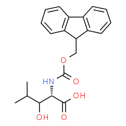 ChemSpider 2D Image | (2S)-2-{[(9H-Fluoren-9-ylmethoxy)carbonyl]amino}-3-hydroxy-4-methylpentanoic acid | C21H23NO5