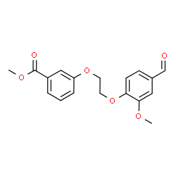 ChemSpider 2D Image | Methyl 3-[2-(4-formyl-2-methoxyphenoxy)ethoxy]benzoate | C18H18O6