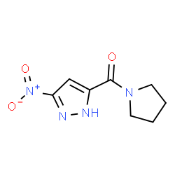 ChemSpider 2D Image | 3-NITRO-5-(PYRROLIDINE-1-CARBONYL)-1H-PYRAZOLE | C8H10N4O3